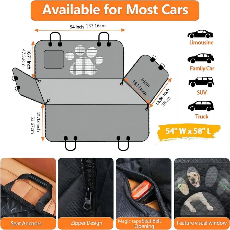 4 in 1 Dog Car Seat - Waterproof